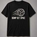 Bump Set Spike Volleyball Unisex T-Shirt - Black