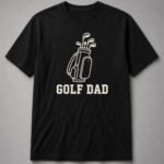 Golf Dad Golf Bag Unisex T-Shirt - Black
