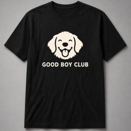 Good Boy Club Dog Face Unisex T-Shirt - Black