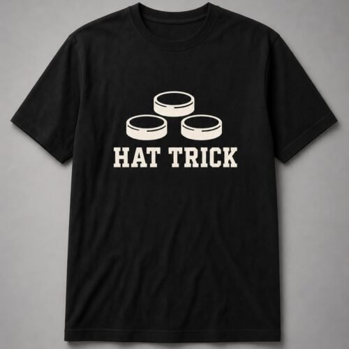 Hat Trick Hockey Pucks Unisex T-Shirt - Black
