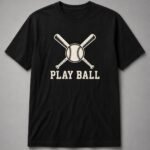 Play Ball Crossed Bats Unisex T-Shirt - Black