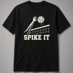 Spike It Volleyball Unisex T-Shirt - Black