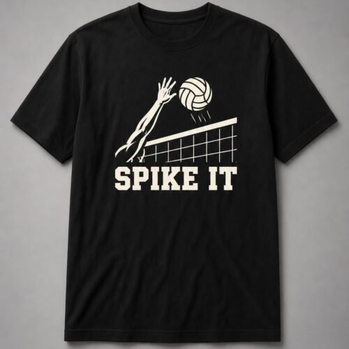 Spike It Volleyball Unisex T-Shirt - Black
